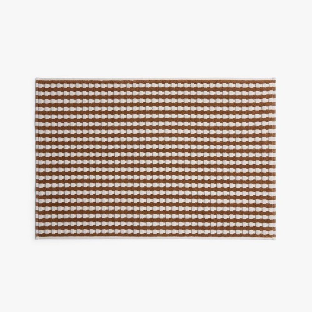 Parachute - Terry Check Tub Mat Pecan - Parachute Pecan